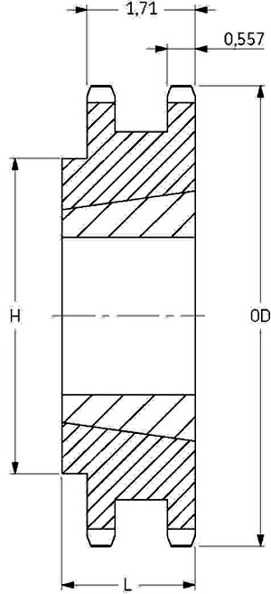 Звездочка PHS 80-2TB21